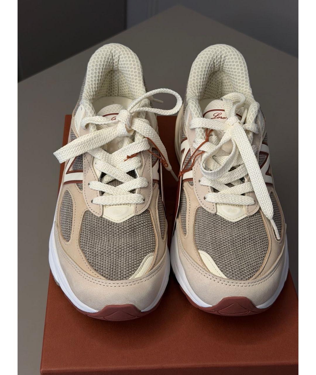 NEW BALANCE Бежевые замшевые высокие кроссовки / кеды, фото 2