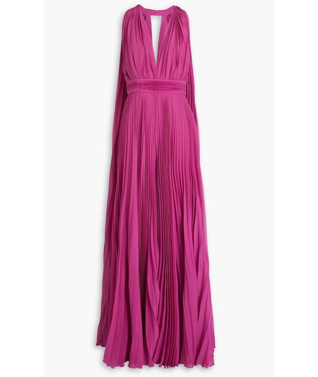ZUHAIR MURAD Фуксия полиэстеровое коктейльное платье, фото 4