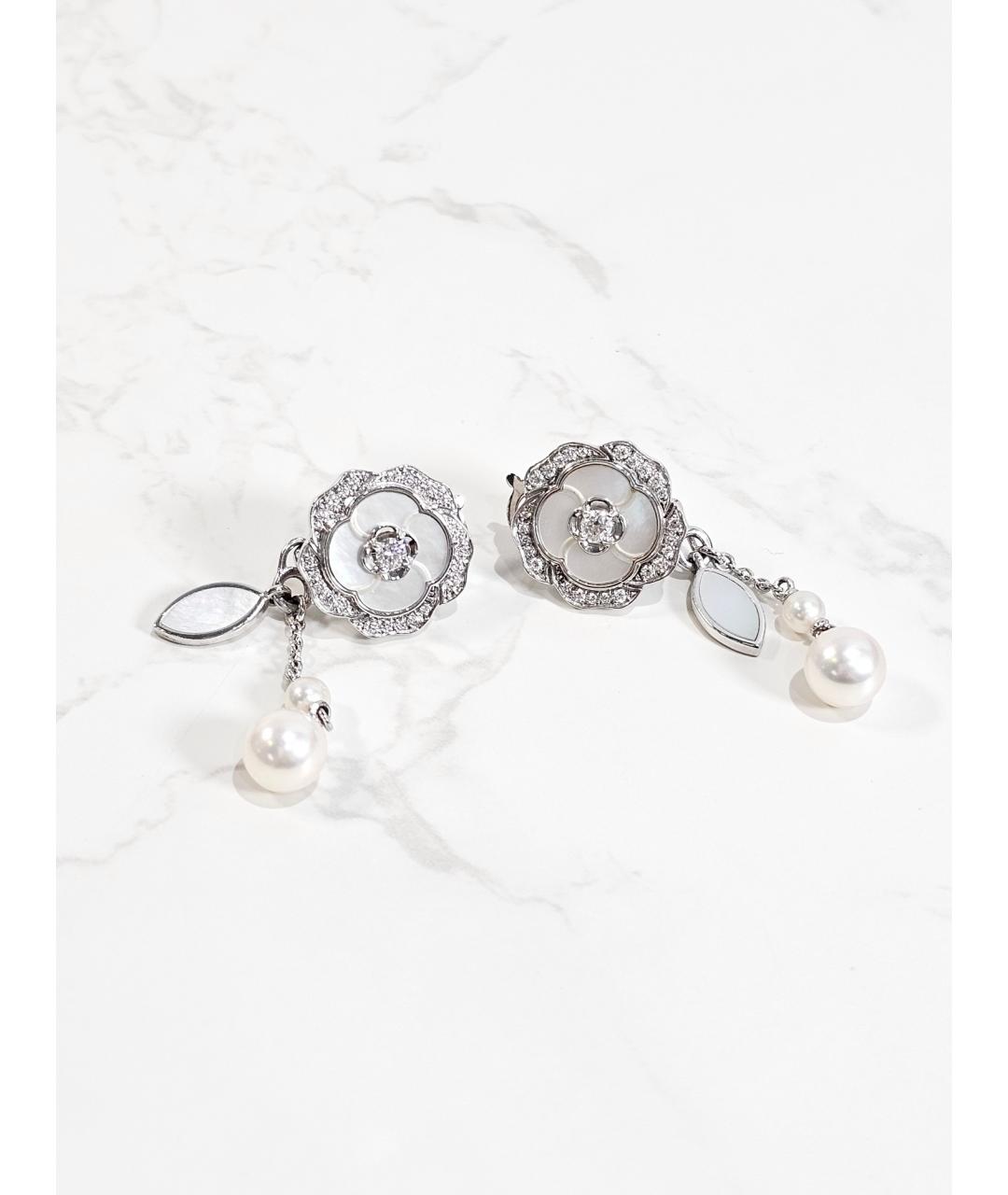 CHANEL Серебряные серьги из белого золота, фото 4
