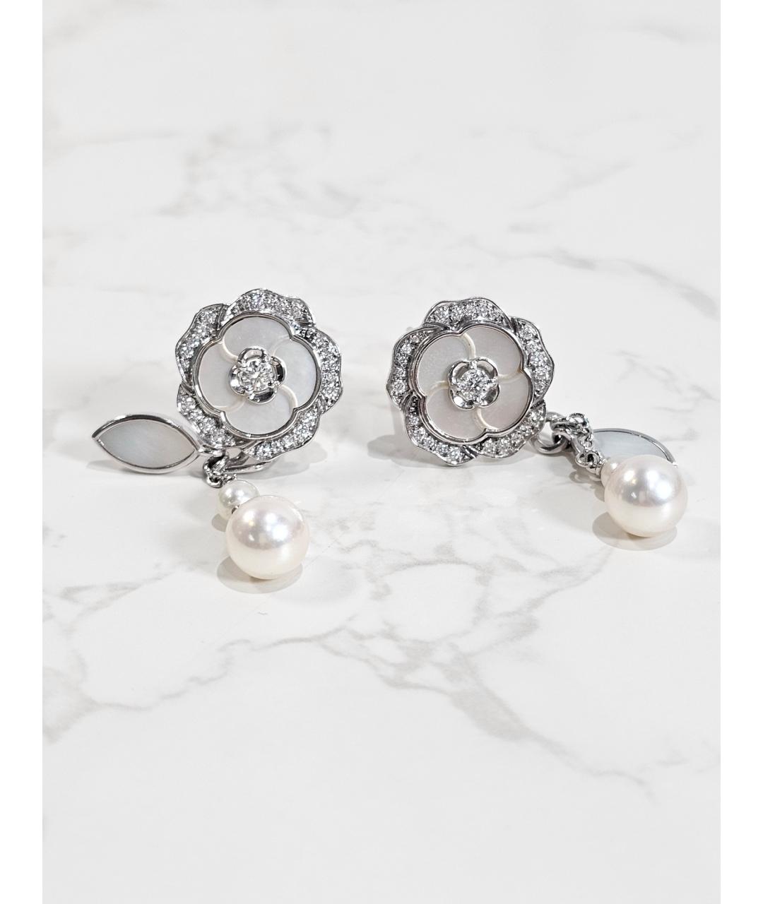 CHANEL Серебряные серьги из белого золота, фото 2