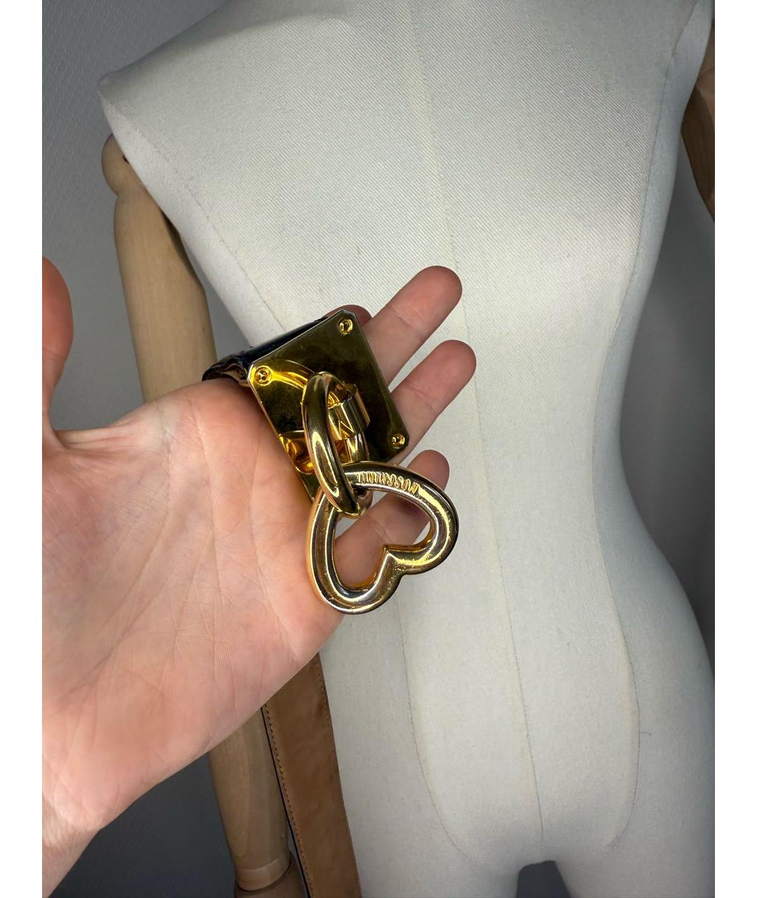 MOSCHINO Черный кожаный ремень, фото 7