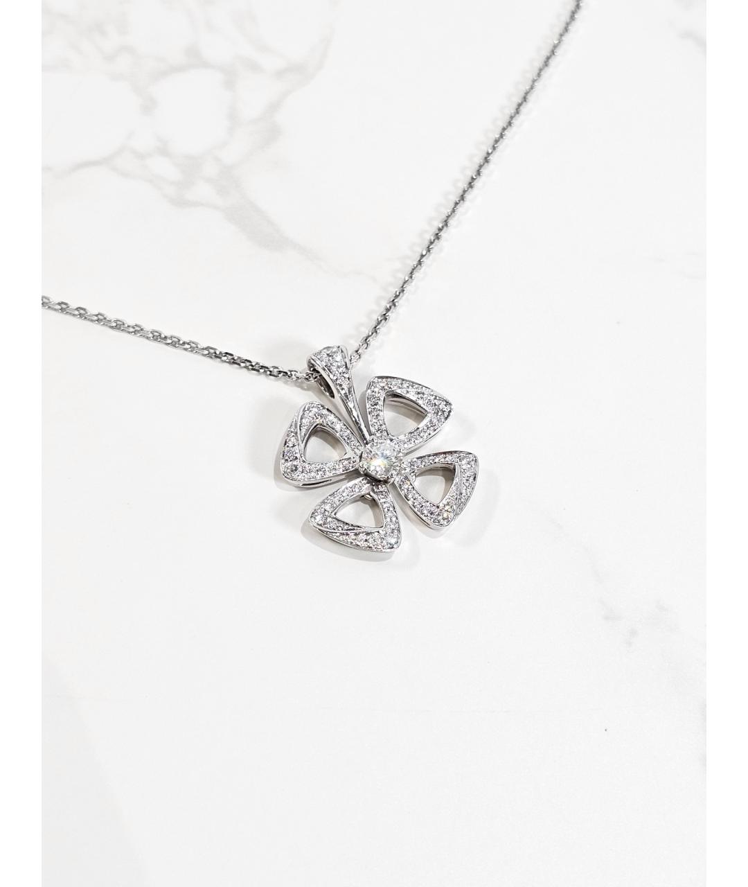 BVLGARI Серебряное колье из белого золота, фото 2