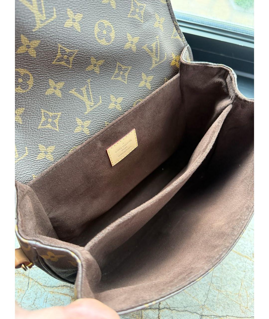 LOUIS VUITTON Коричневая сумка с короткими ручками, фото 4
