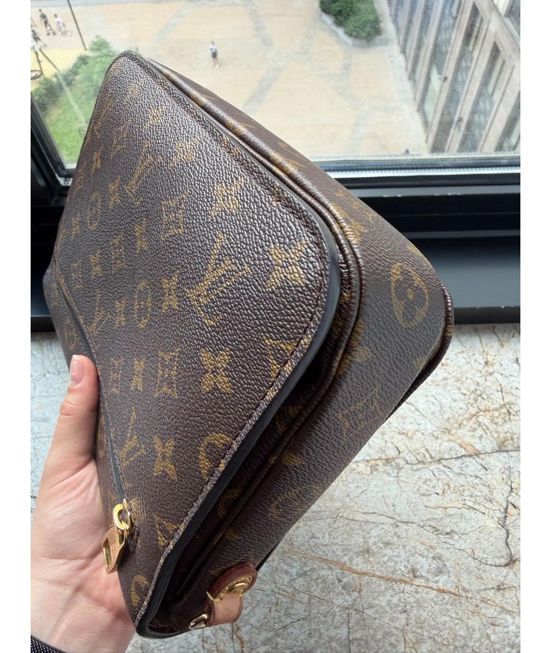 LOUIS VUITTON Коричневая сумка с короткими ручками, фото 7