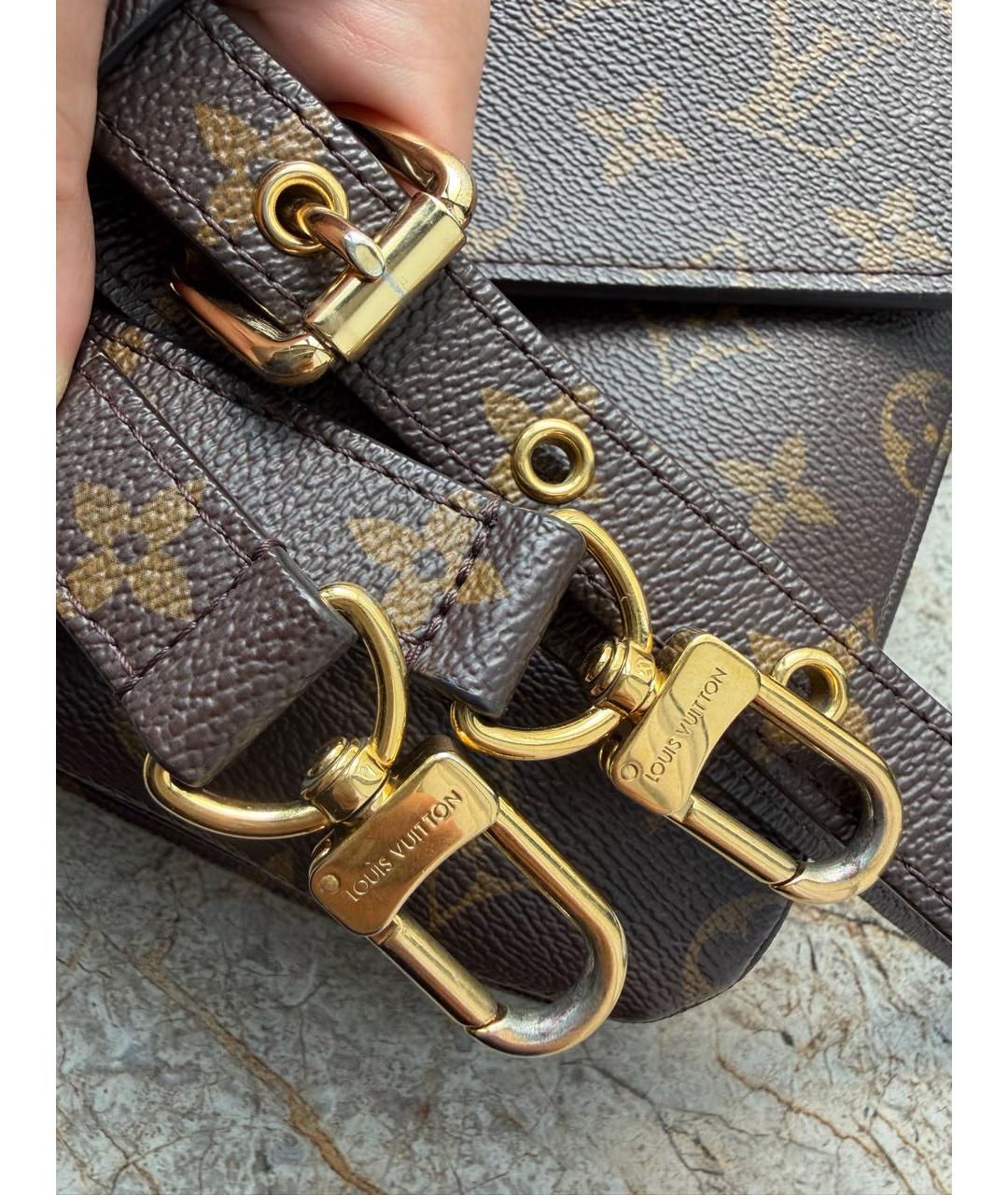 LOUIS VUITTON Коричневая сумка с короткими ручками, фото 8