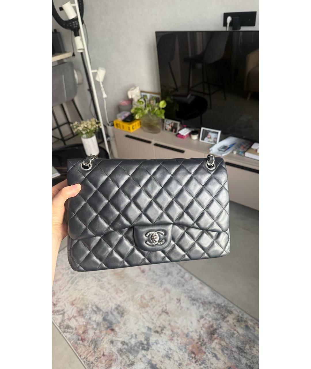 CHANEL Черная кожаная сумка через плечо, фото 4