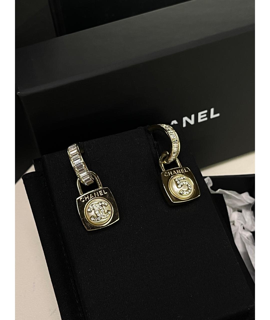 CHANEL Золотые серьги, фото 4