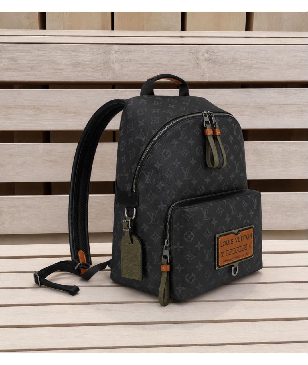 LOUIS VUITTON Черный рюкзак, фото 2