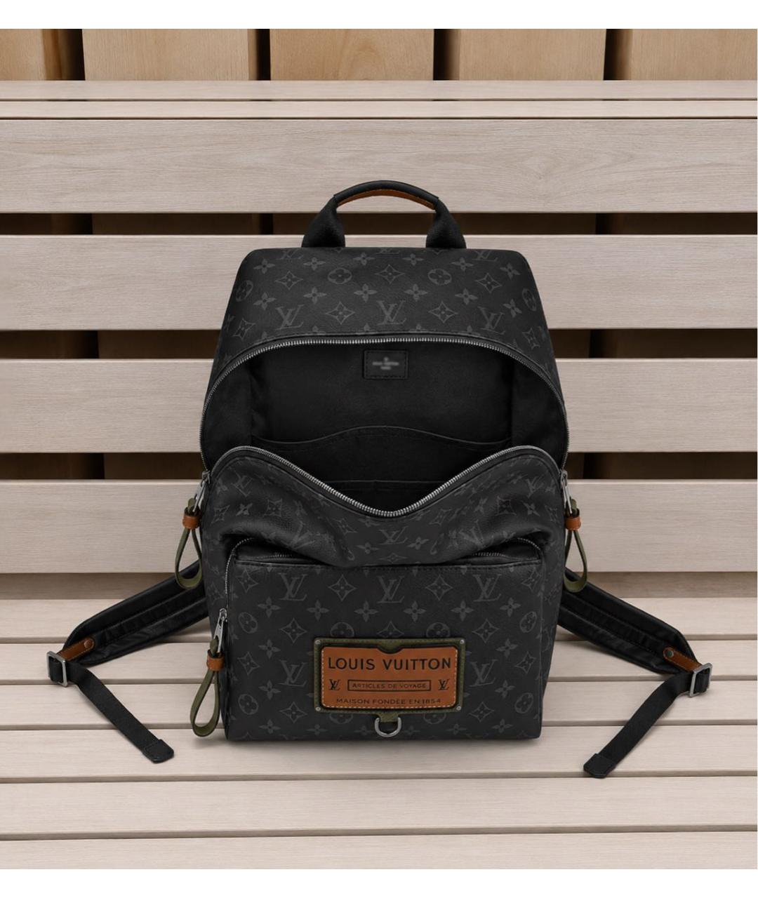 LOUIS VUITTON Черный рюкзак, фото 4