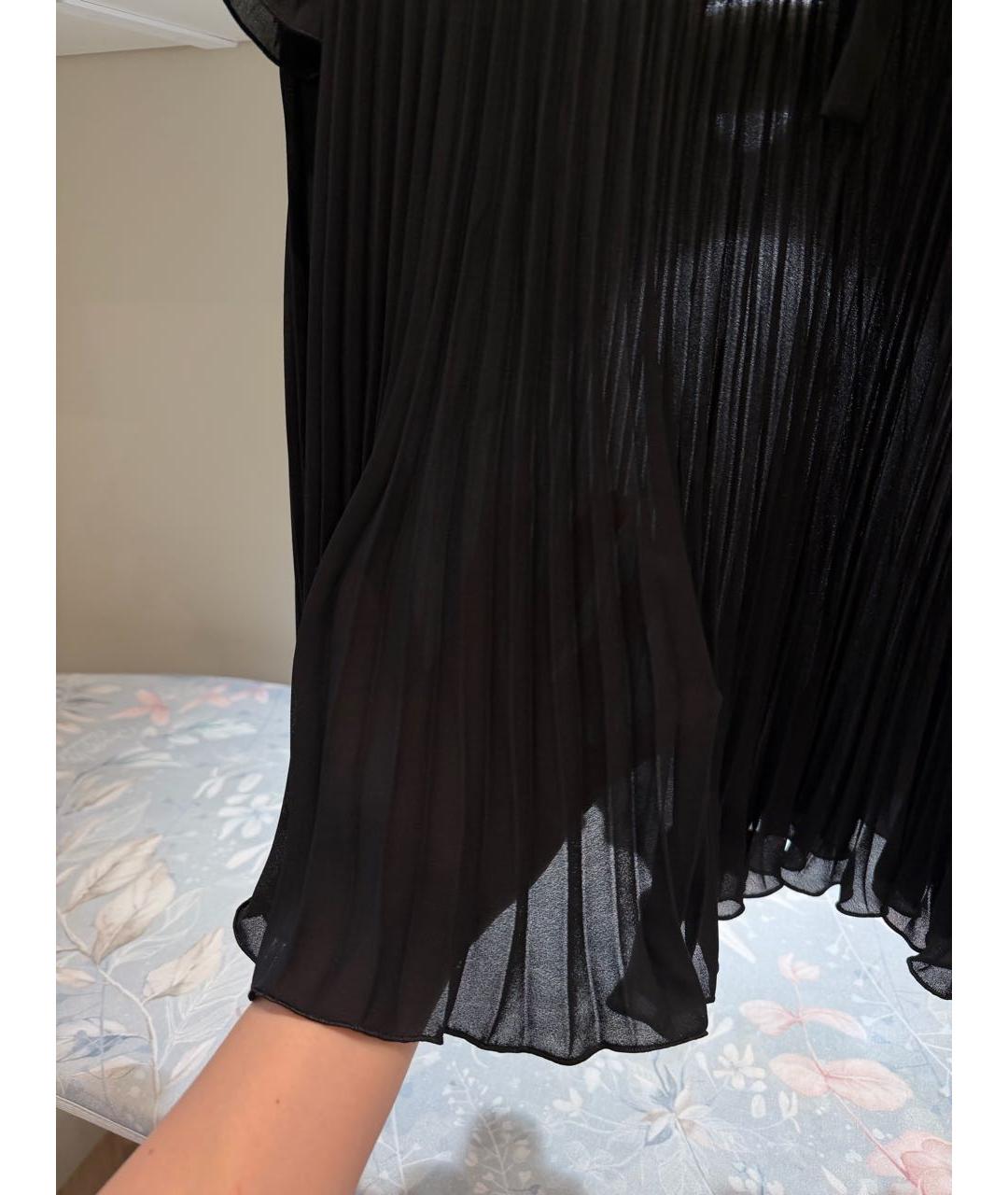 MOSCHINO Черная шифоновая блузы, фото 4