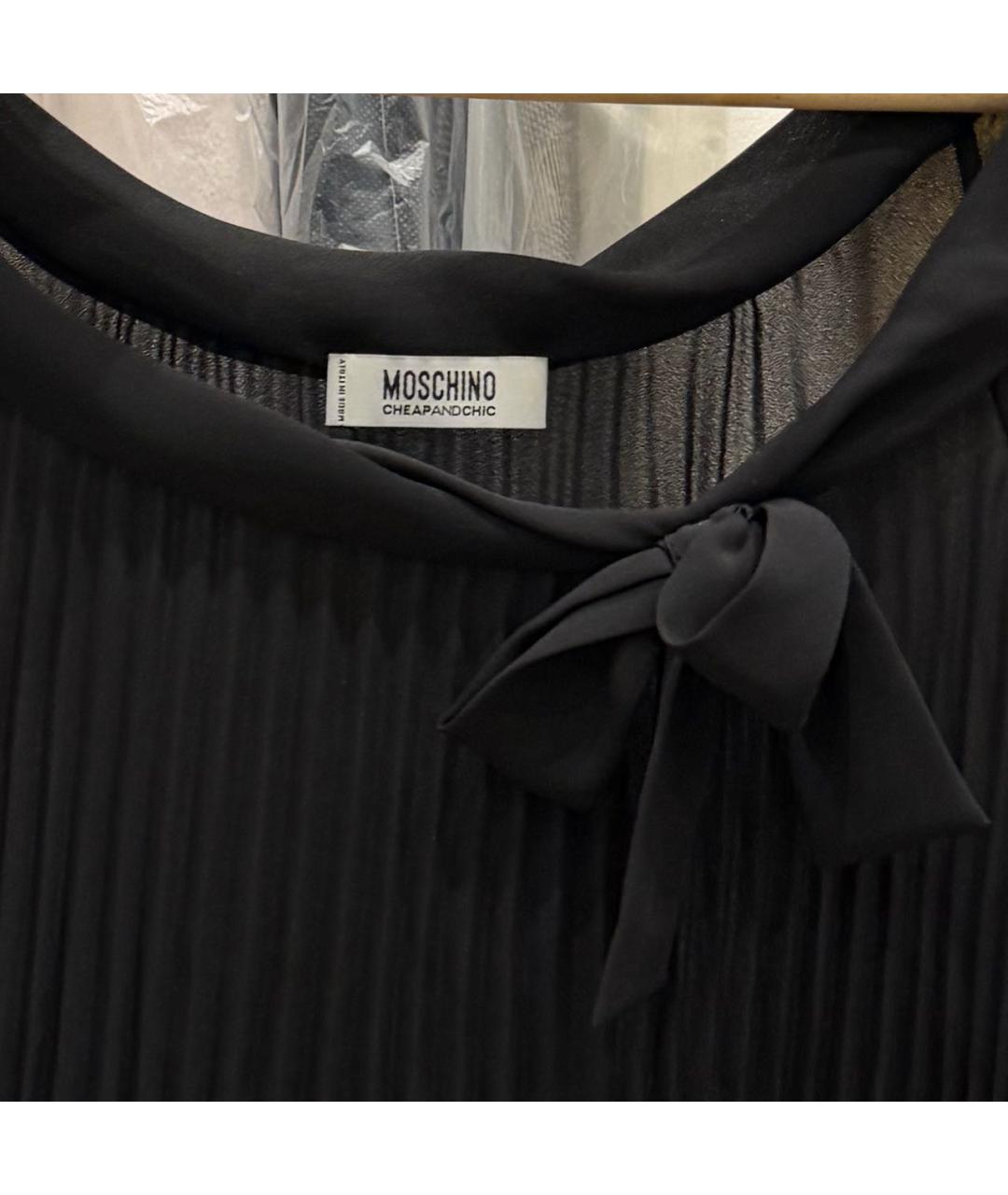 MOSCHINO Черная шифоновая блузы, фото 3
