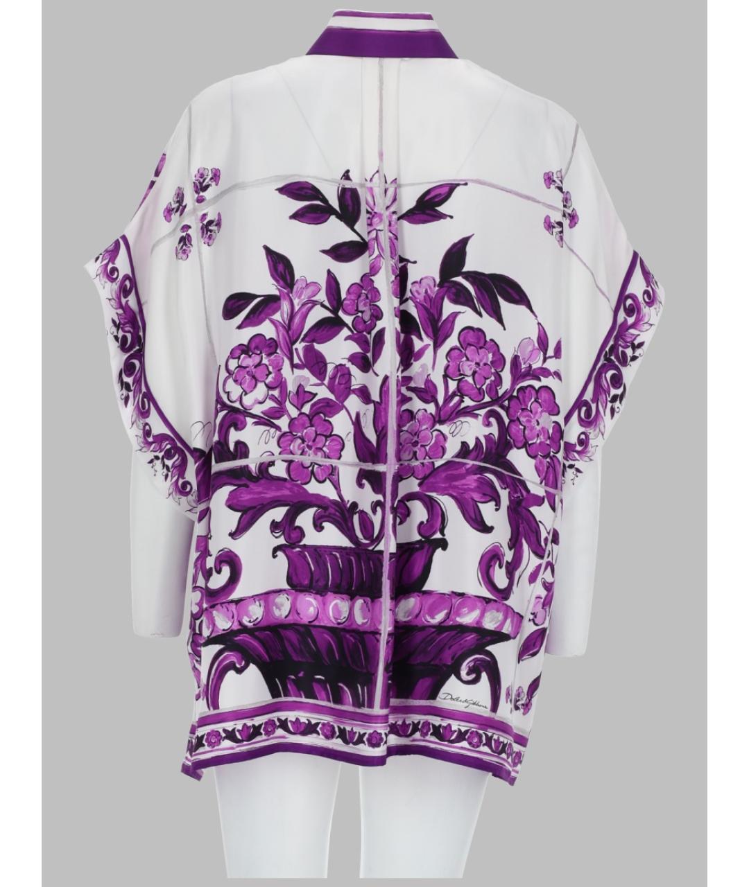 DOLCE&GABBANA Фиолетовая шелковая рубашка, фото 2