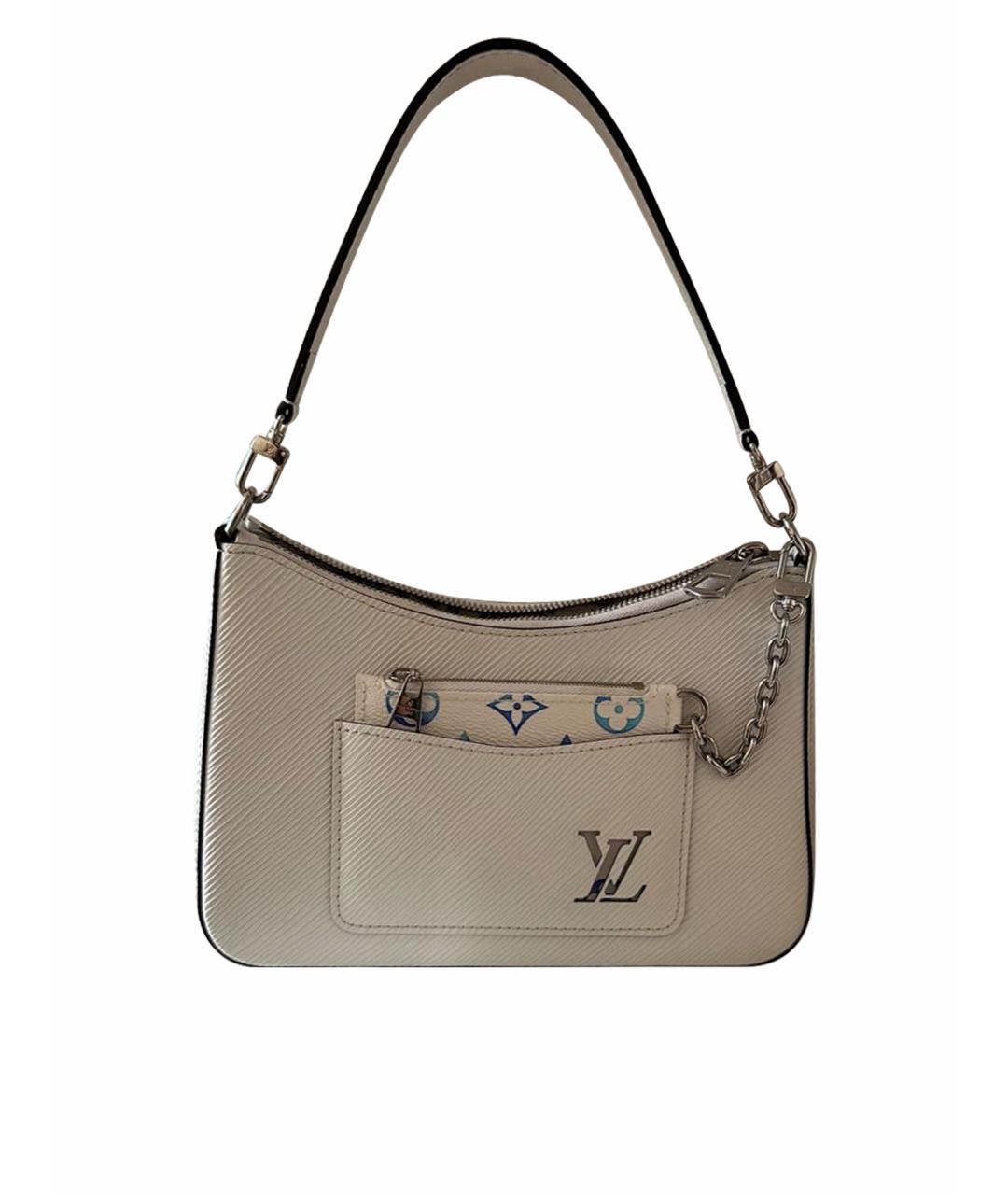 LOUIS VUITTON Белая кожаная сумка через плечо, фото 1