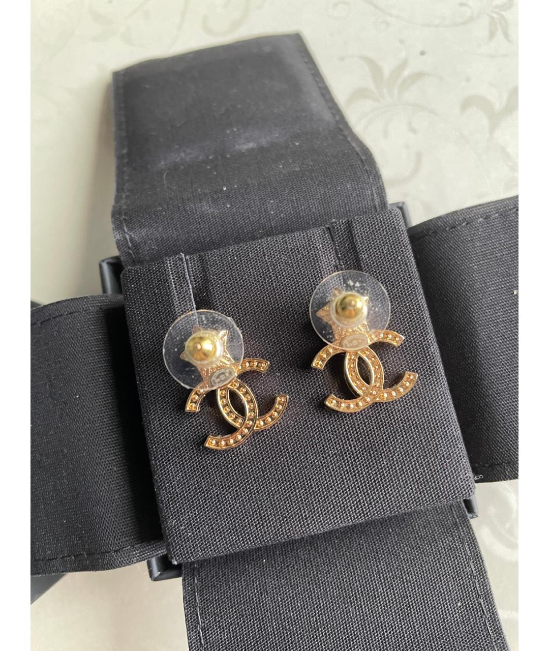 CHANEL Золотые серьги, фото 3