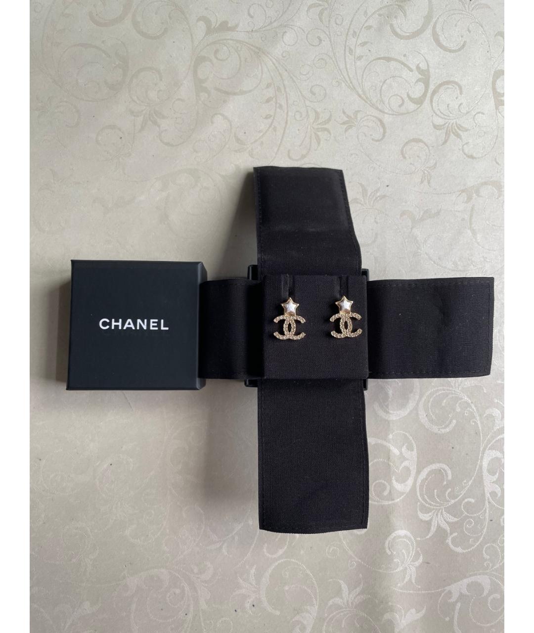 CHANEL Золотые серьги, фото 2
