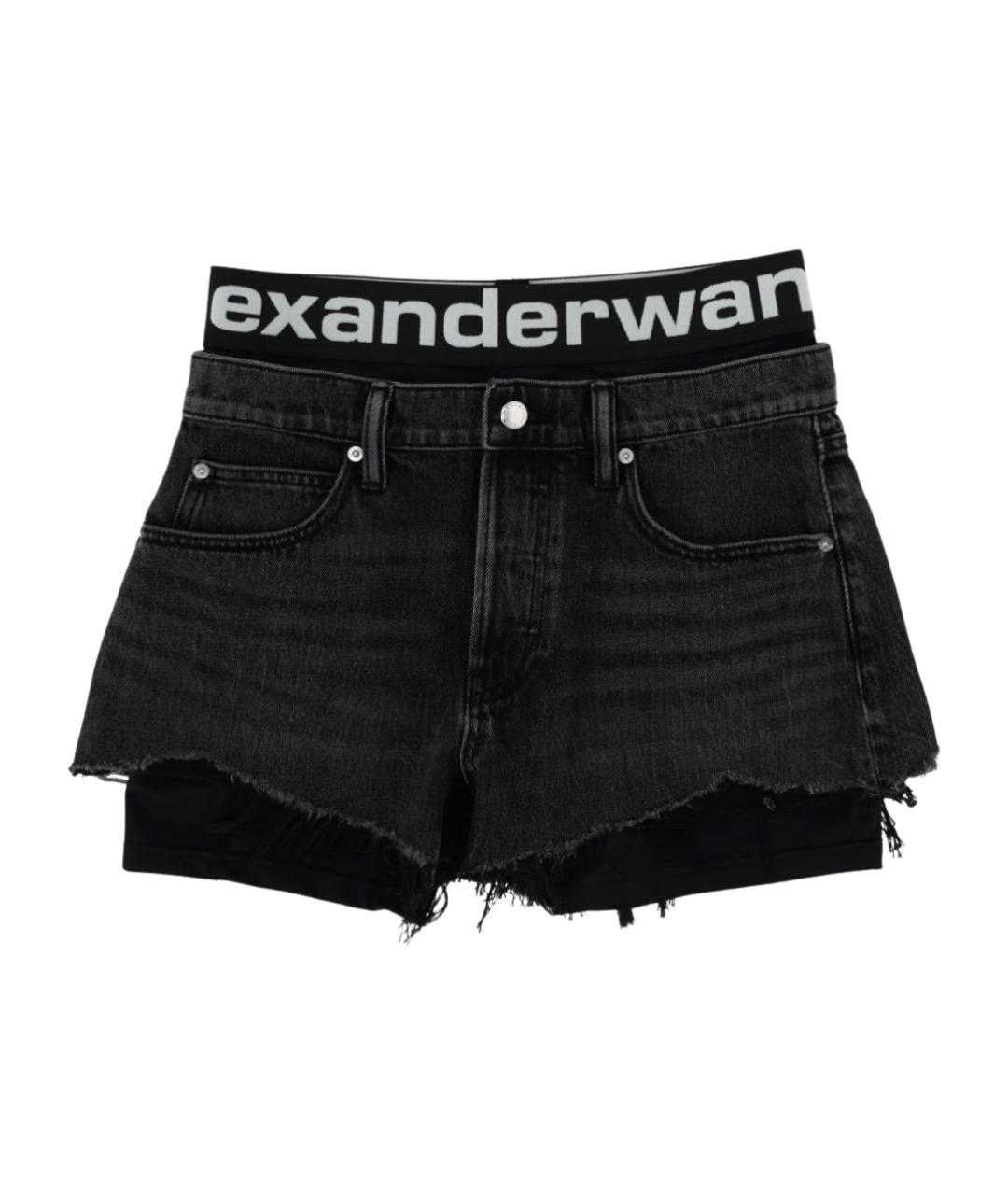 ALEXANDER WANG Антрацитовые хлопковые шорты, фото 1