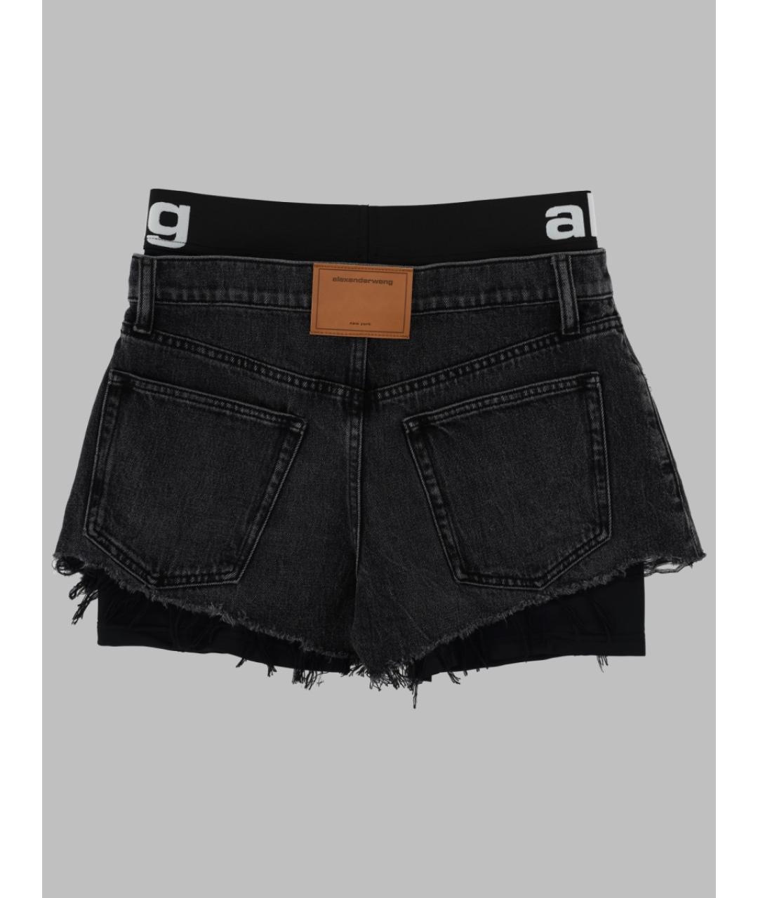 ALEXANDER WANG Антрацитовые хлопковые шорты, фото 2