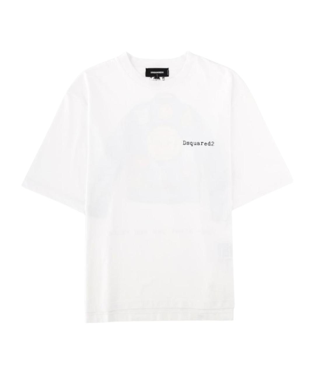 DSQUARED2 Белая хлопковая футболка, фото 1
