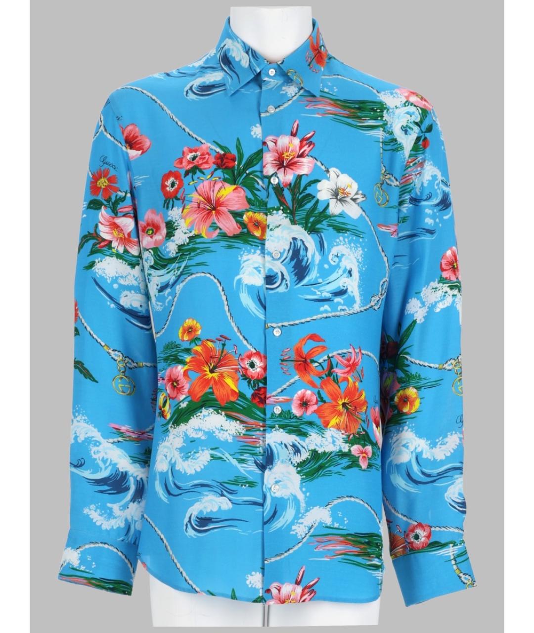 GUCCI Голубая кэжуал рубашка, фото 3