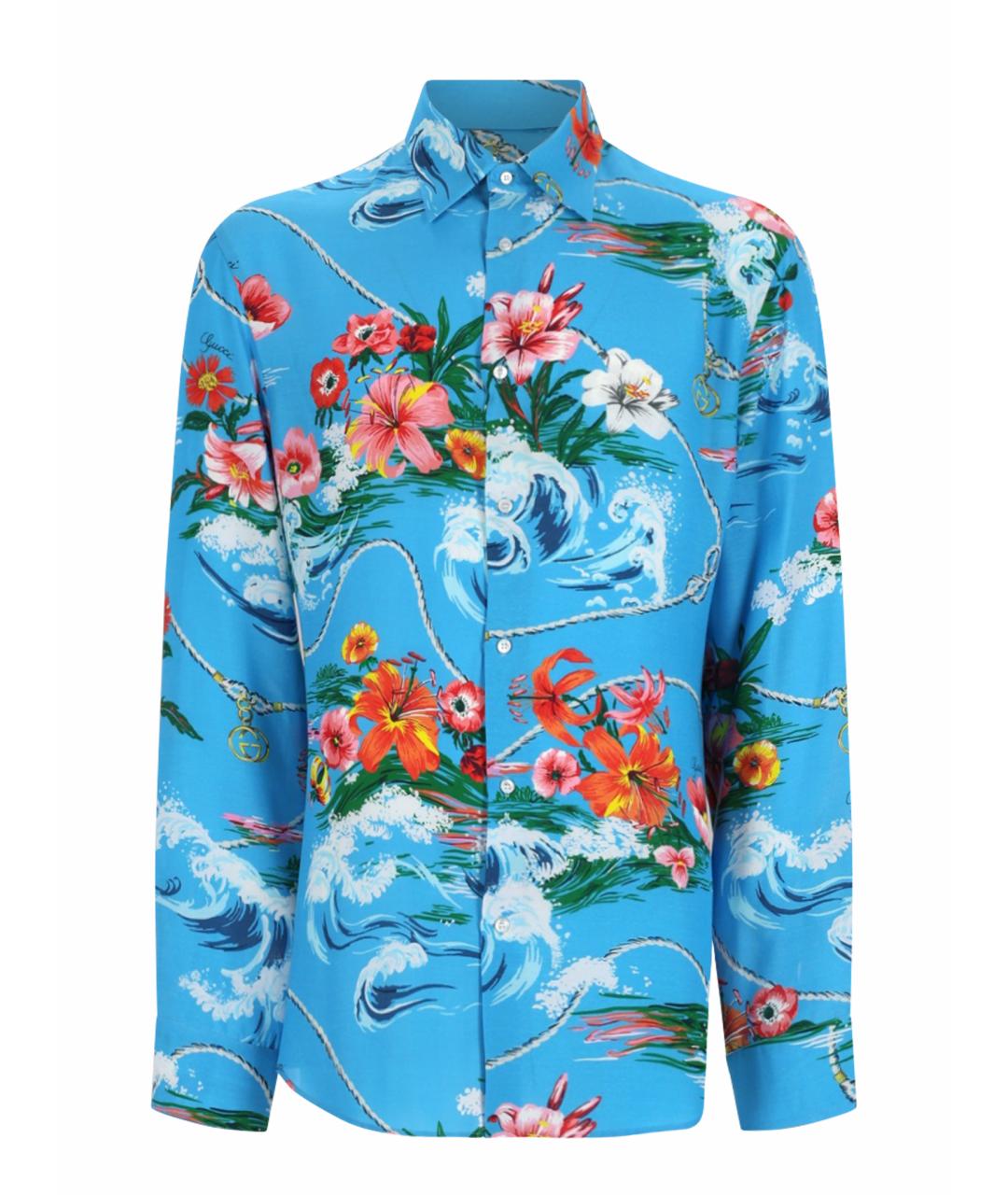 GUCCI Голубая кэжуал рубашка, фото 1