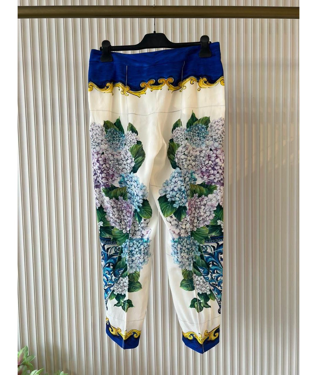 DOLCE&GABBANA Мульти шелковый костюм с брюками, фото 5