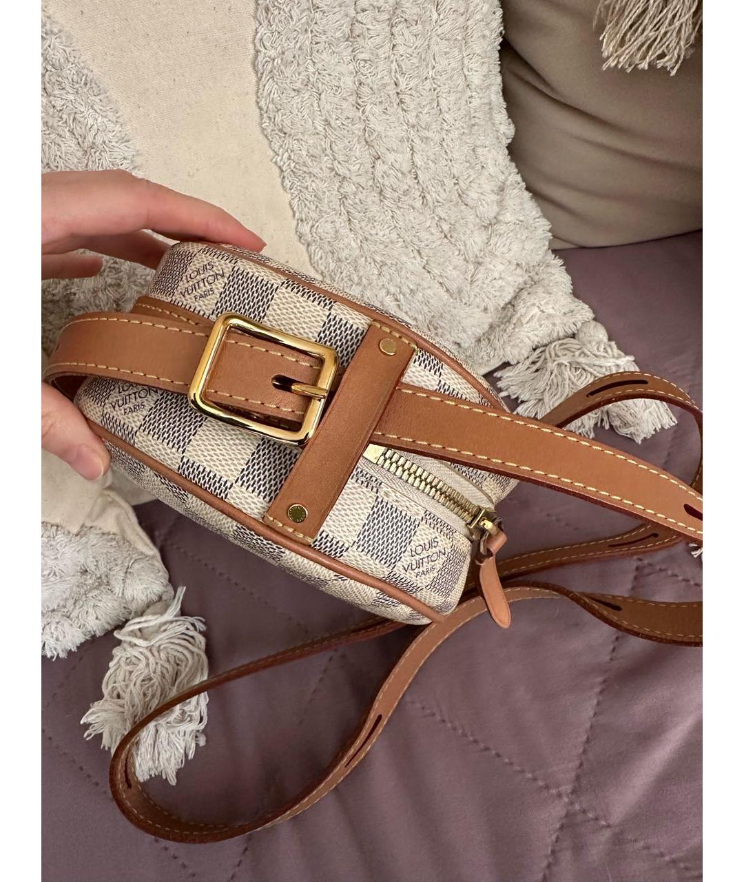LOUIS VUITTON Белая сумка через плечо, фото 3