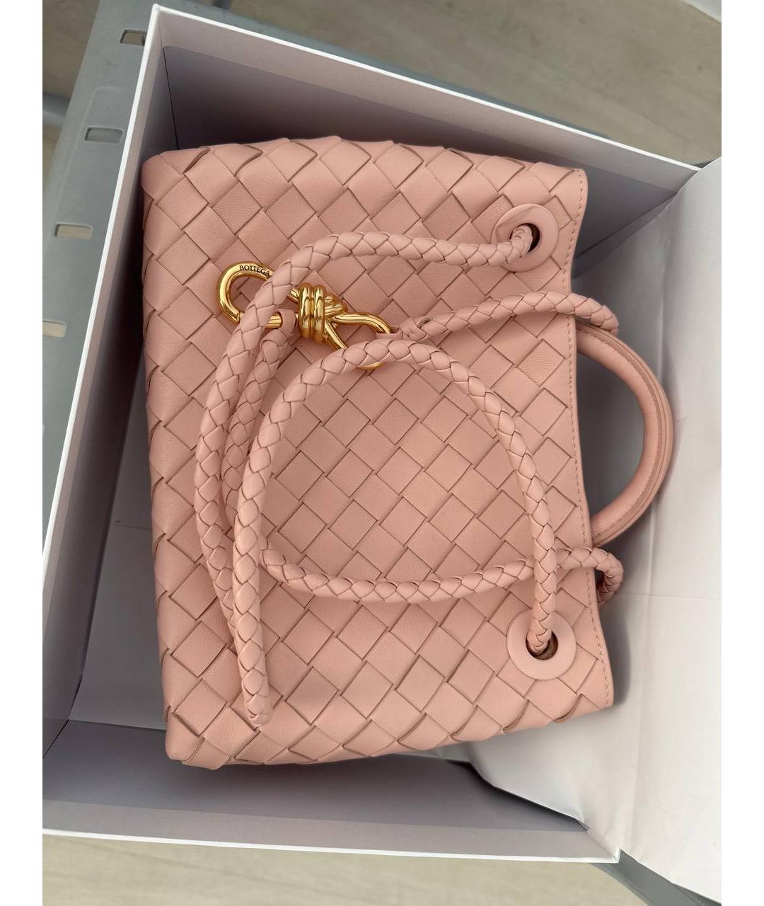BOTTEGA VENETA Розовая кожаная сумка тоут, фото 3