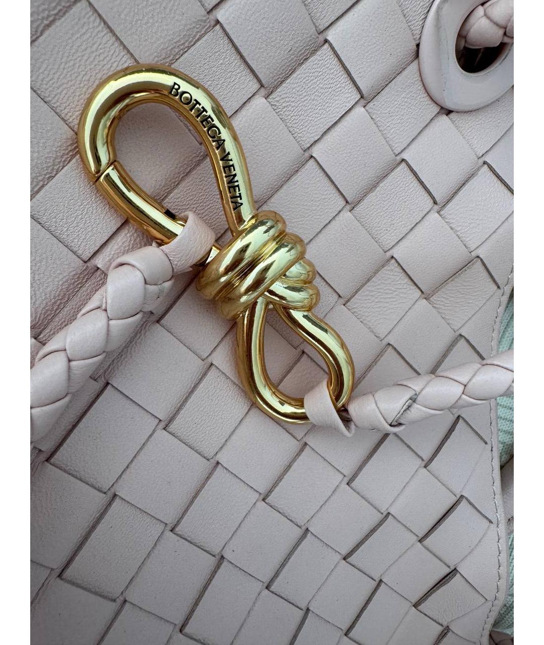 BOTTEGA VENETA Розовая кожаная сумка тоут, фото 7
