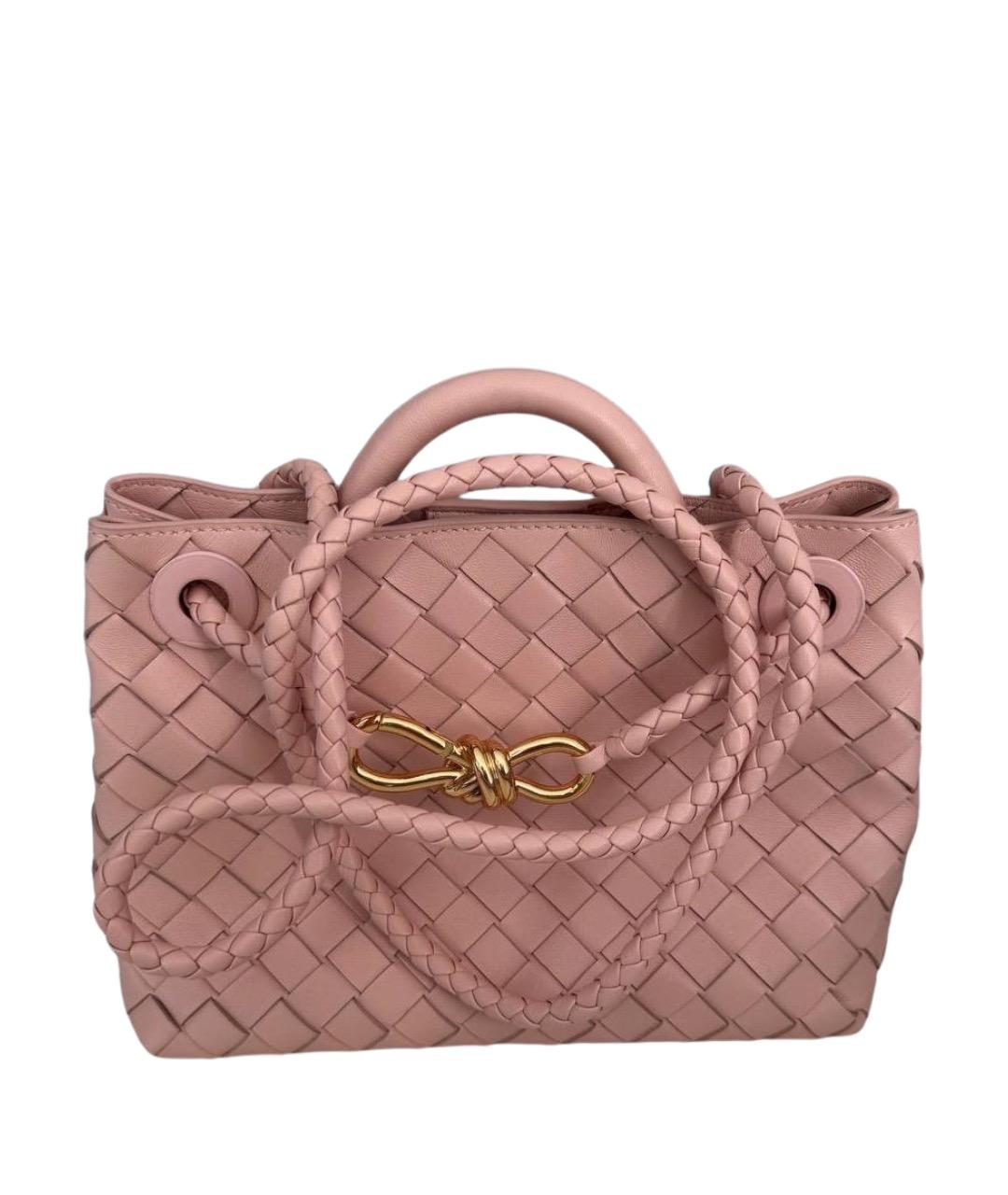 BOTTEGA VENETA Розовая кожаная сумка тоут, фото 1