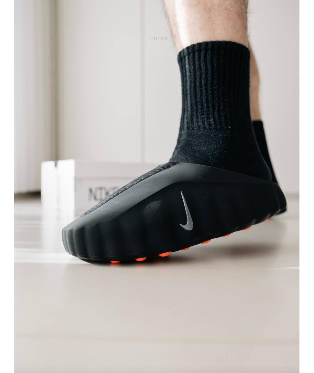 NIKE Черные резиновые шлепанцы, фото 6