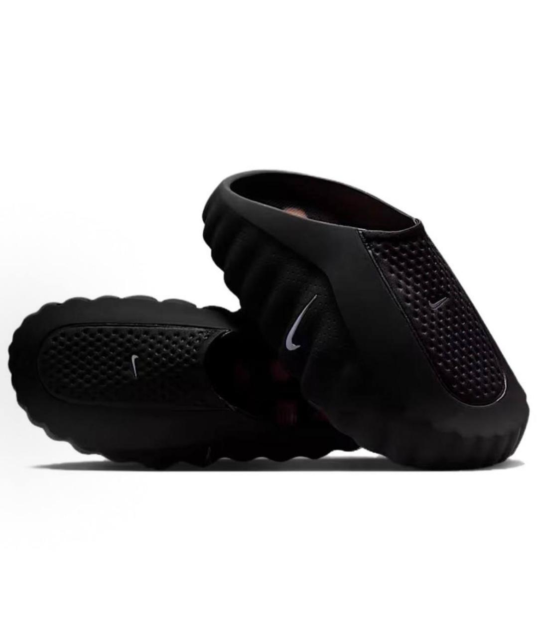 NIKE Черные резиновые шлепанцы, фото 3
