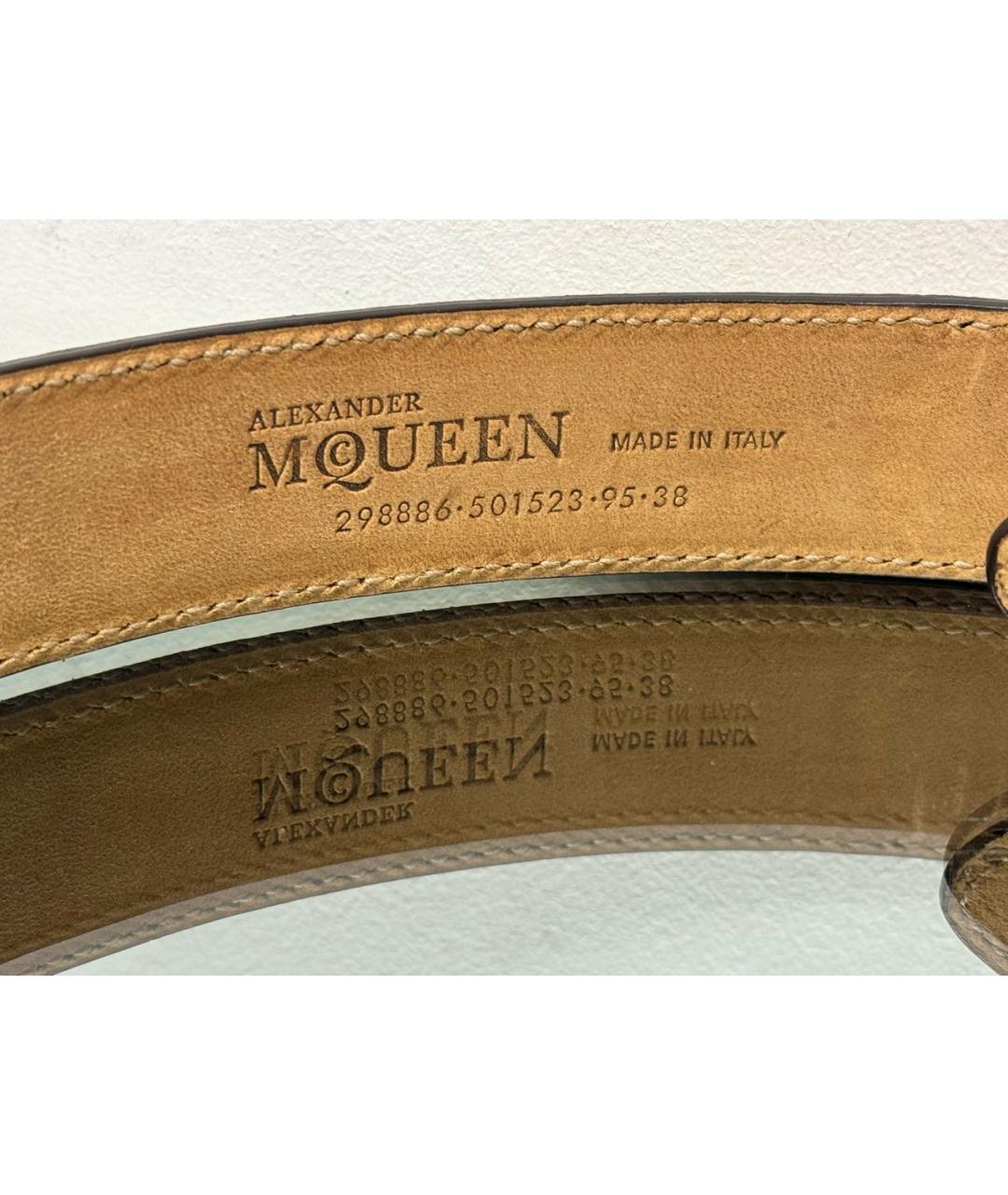 ALEXANDER MCQUEEN Белый замшевый ремень, фото 3