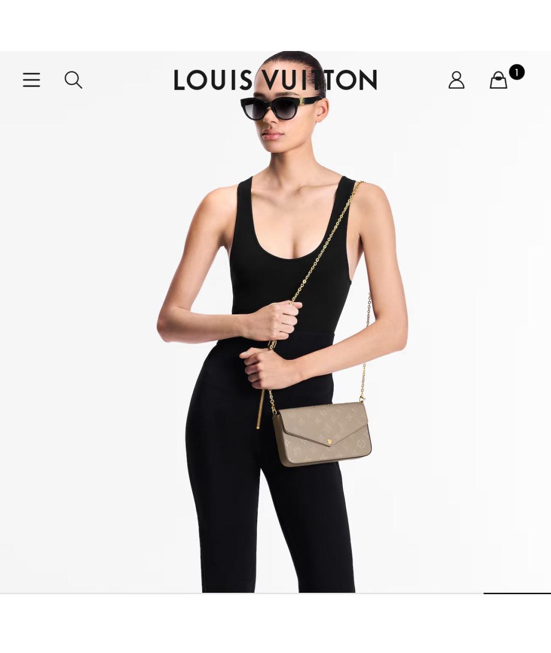 LOUIS VUITTON Бежевая кожаная сумка через плечо, фото 4