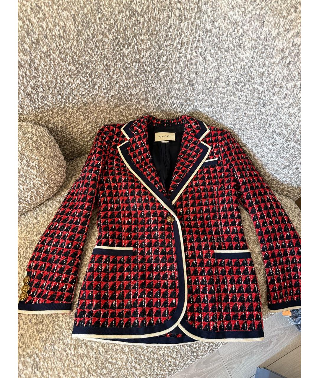 GUCCI Мульти твидовый жакет/пиджак, фото 3