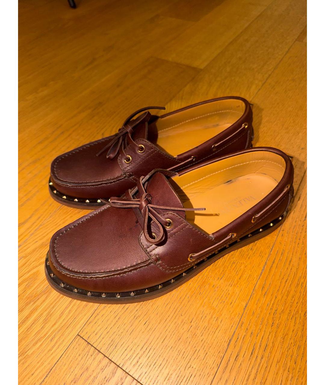 VALENTINO Коричневые кожаные туфли, фото 8