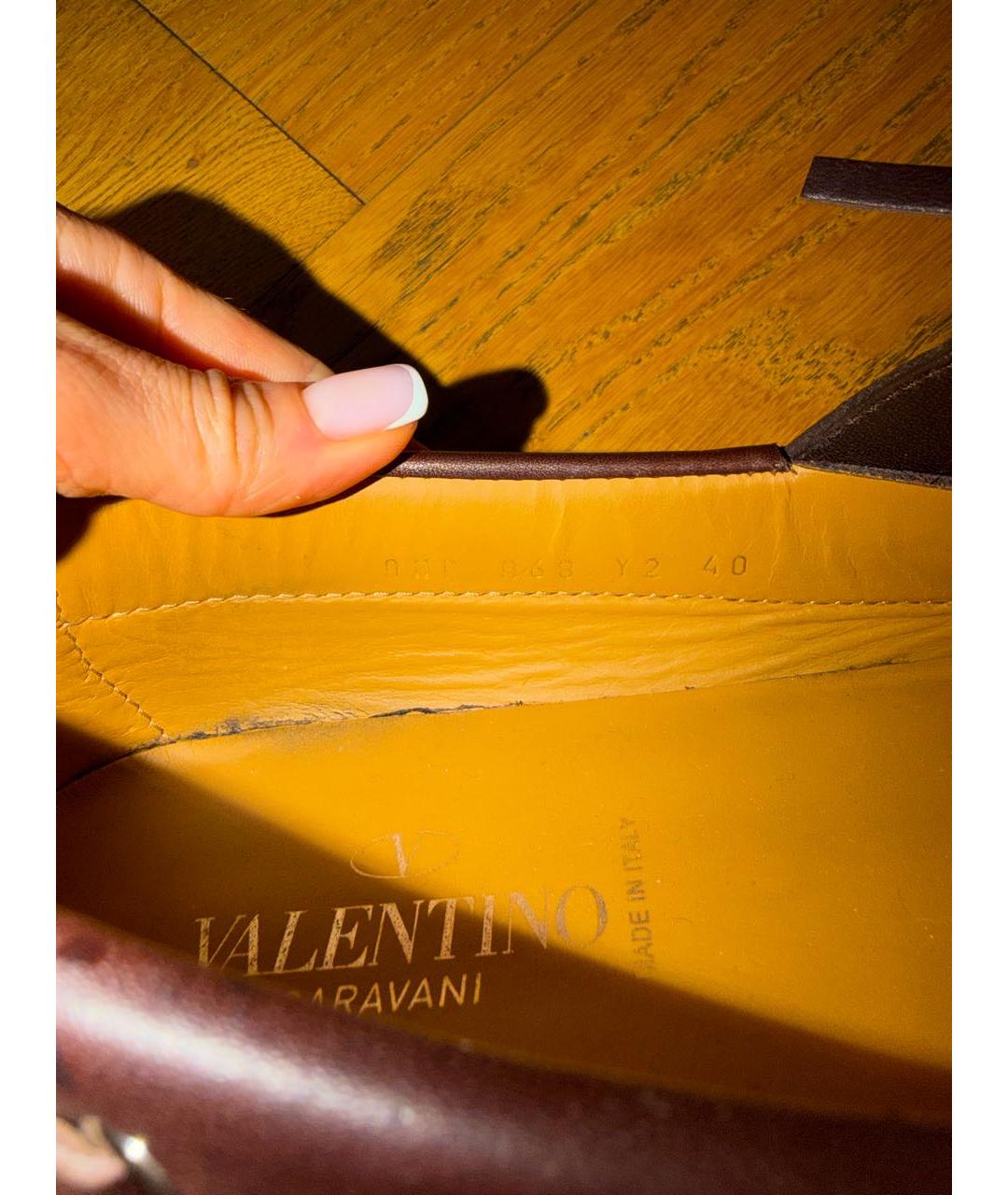 VALENTINO Коричневые кожаные туфли, фото 5