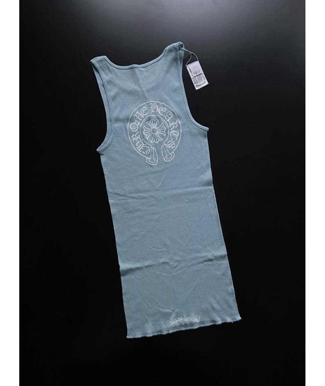 CHROME HEARTS Голубая майка, фото 3