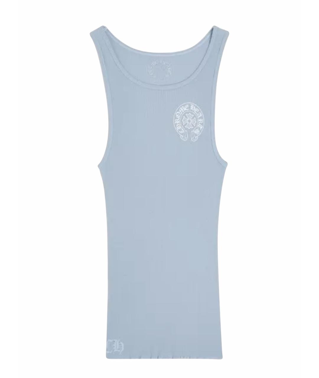 CHROME HEARTS Голубая майка, фото 1