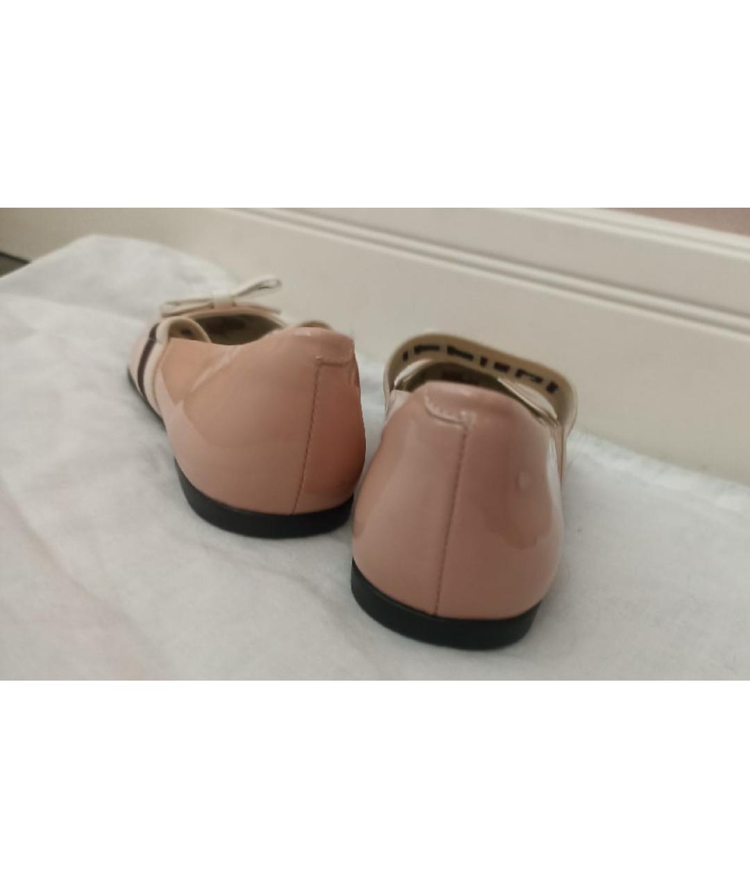 GUCCI Розовые балетки из лакированной кожи, фото 3