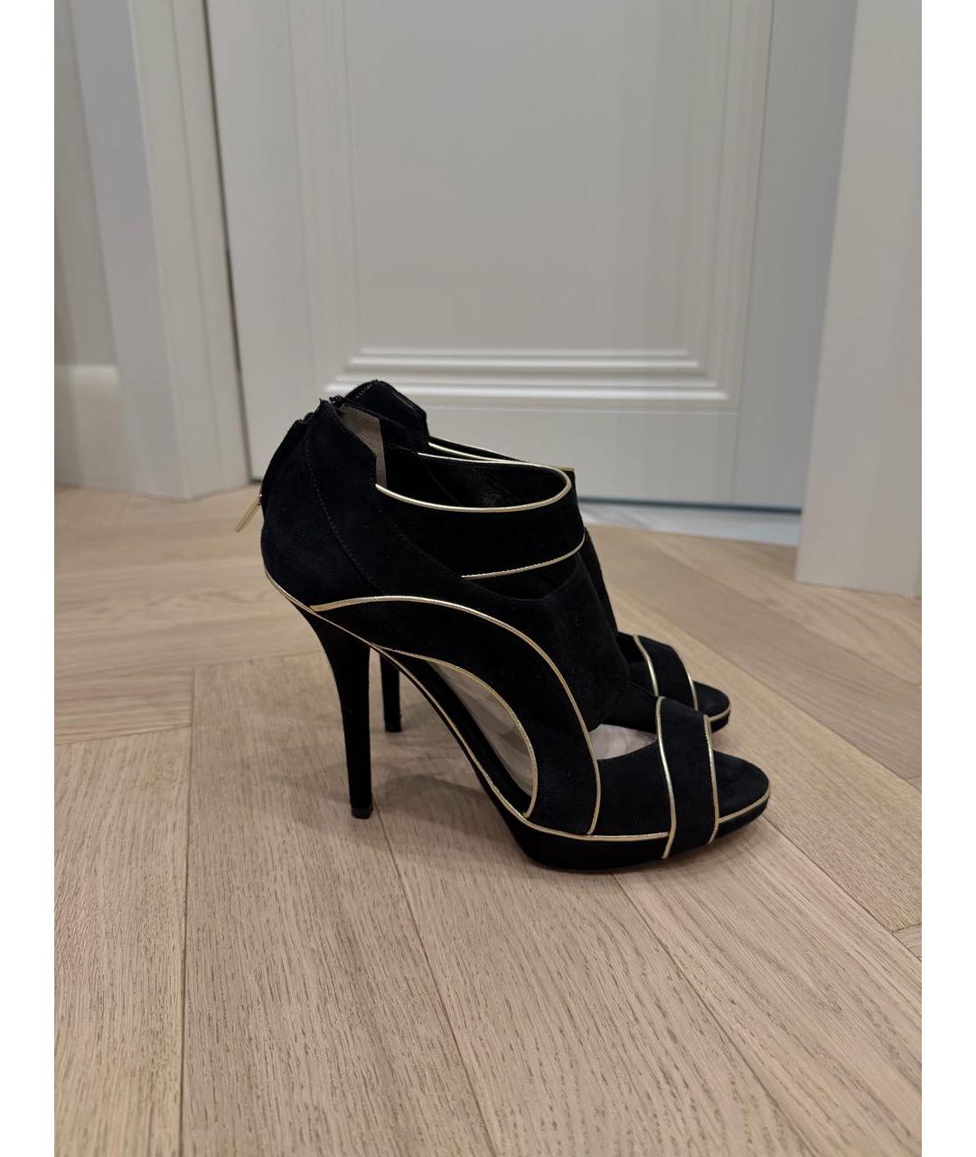 CHRISTIAN DIOR Черные замшевые туфли, фото 4