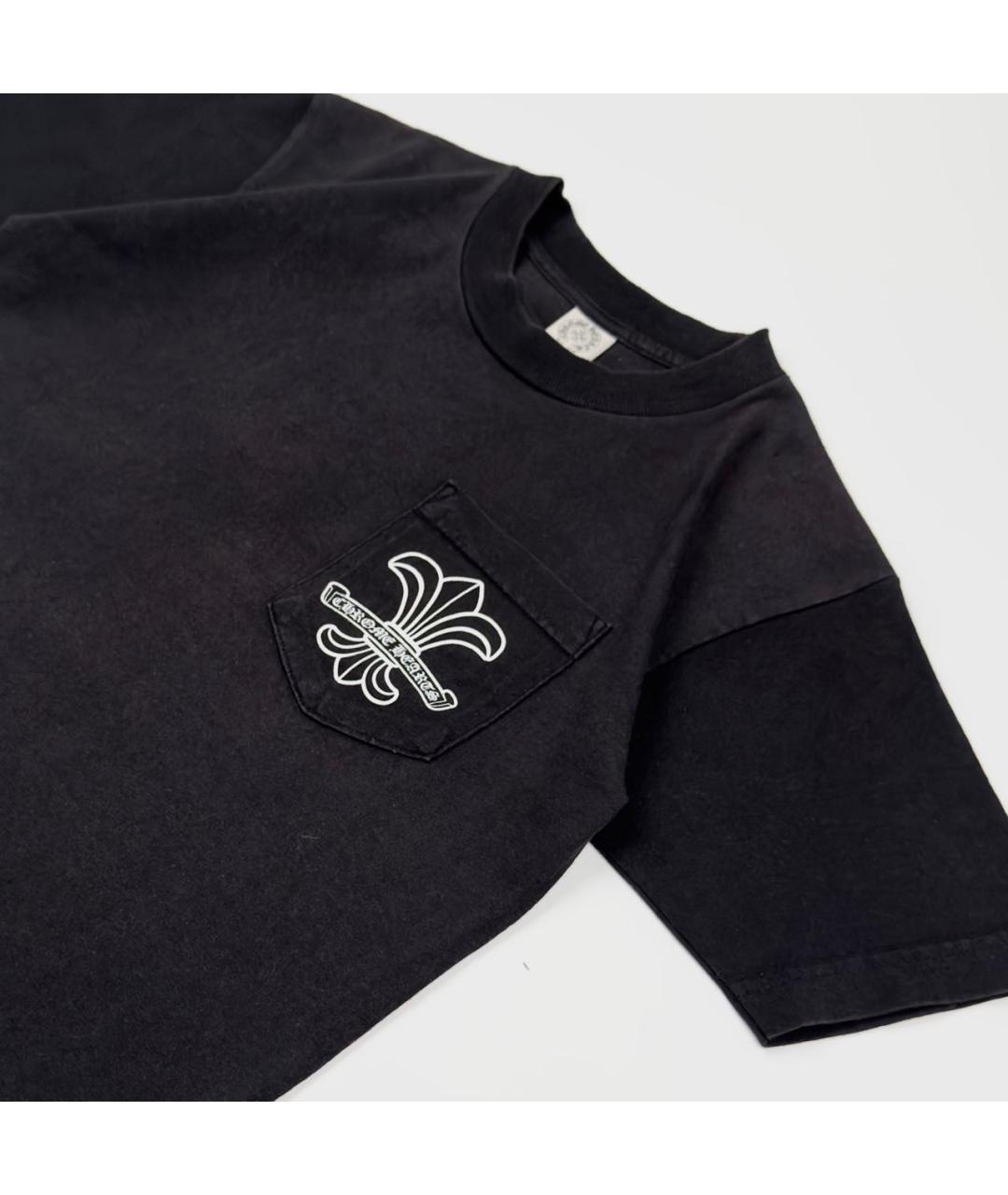 CHROME HEARTS Черная хлопковая футболка, фото 3