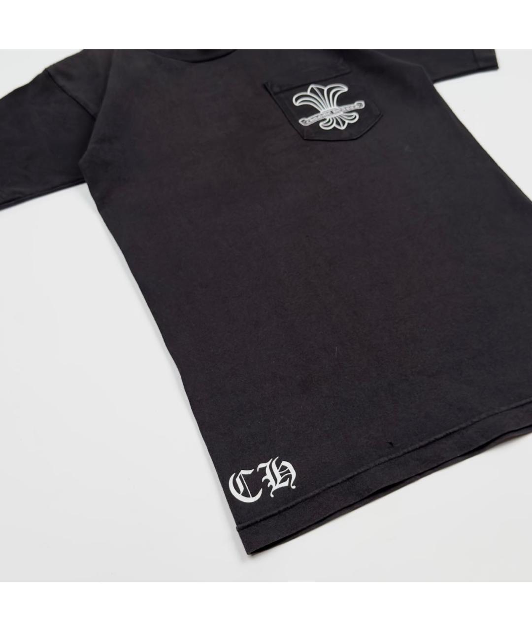 CHROME HEARTS Черная хлопковая футболка, фото 4