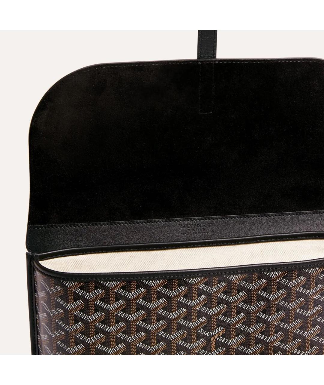 GOYARD Черная кожаная сумка на плечо, фото 5