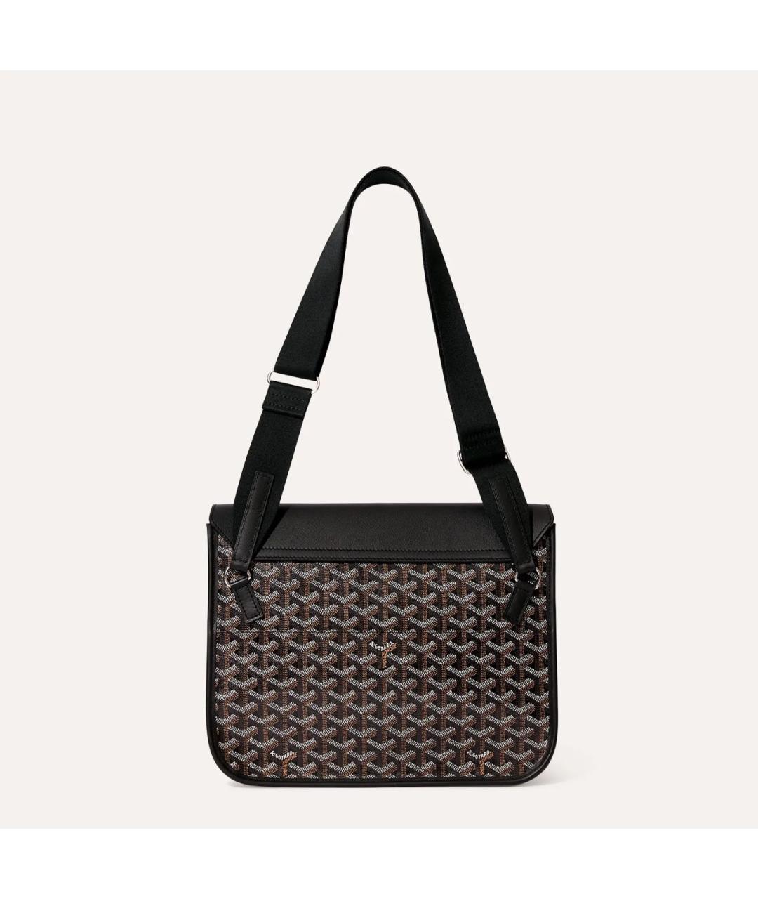 GOYARD Черная кожаная сумка на плечо, фото 3