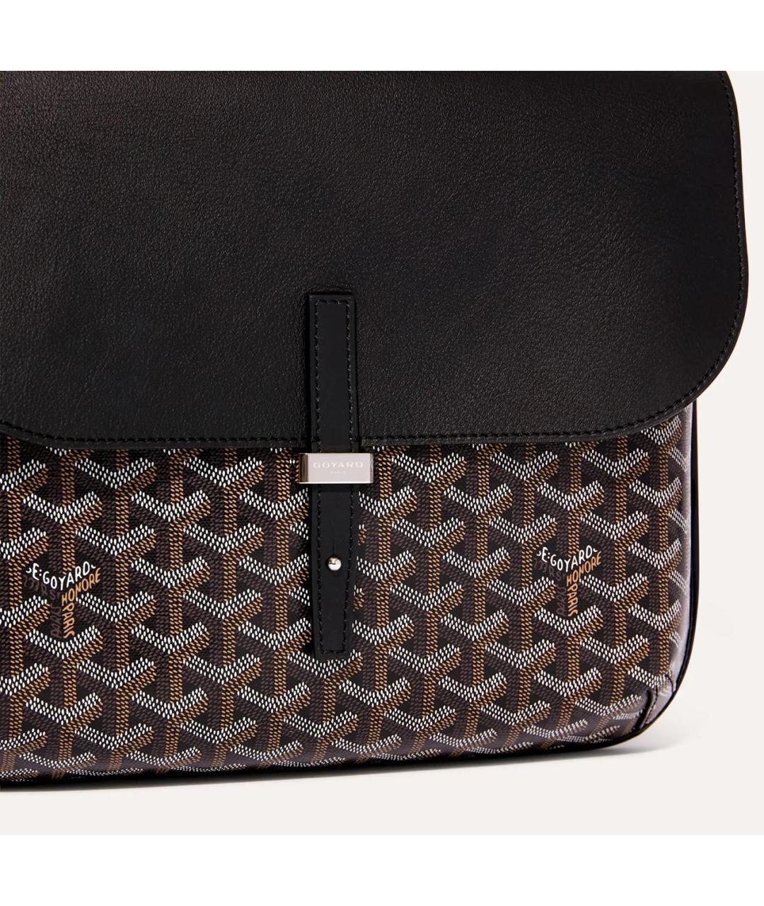 GOYARD Черная кожаная сумка на плечо, фото 4