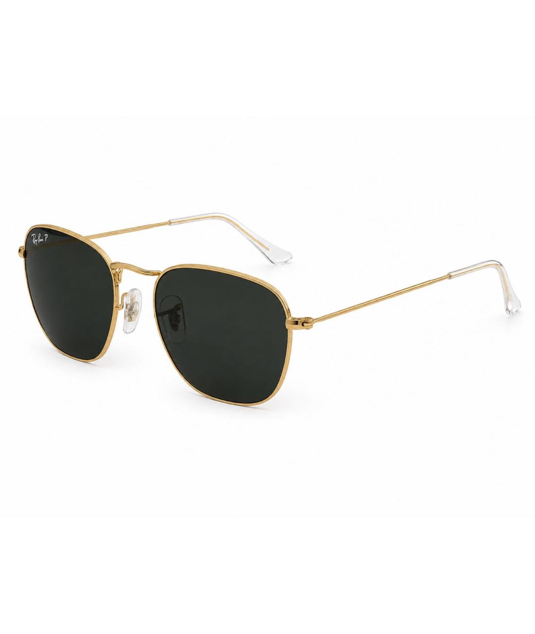 RAY BAN Золотые металлические солнцезащитные очки, фото 2