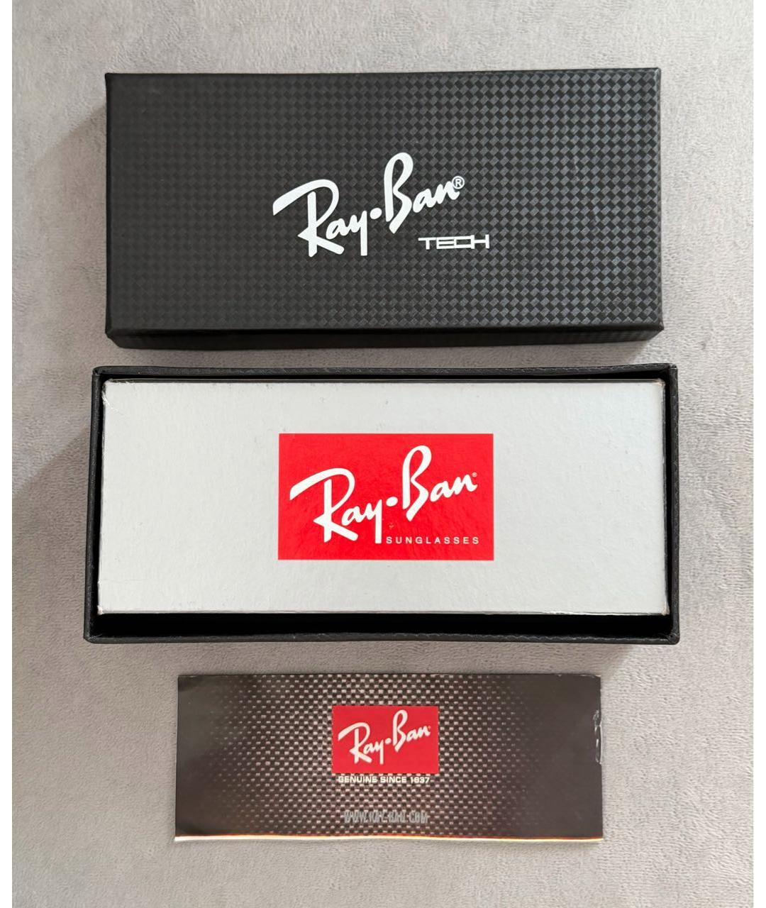 RAY BAN Золотые металлические солнцезащитные очки, фото 7