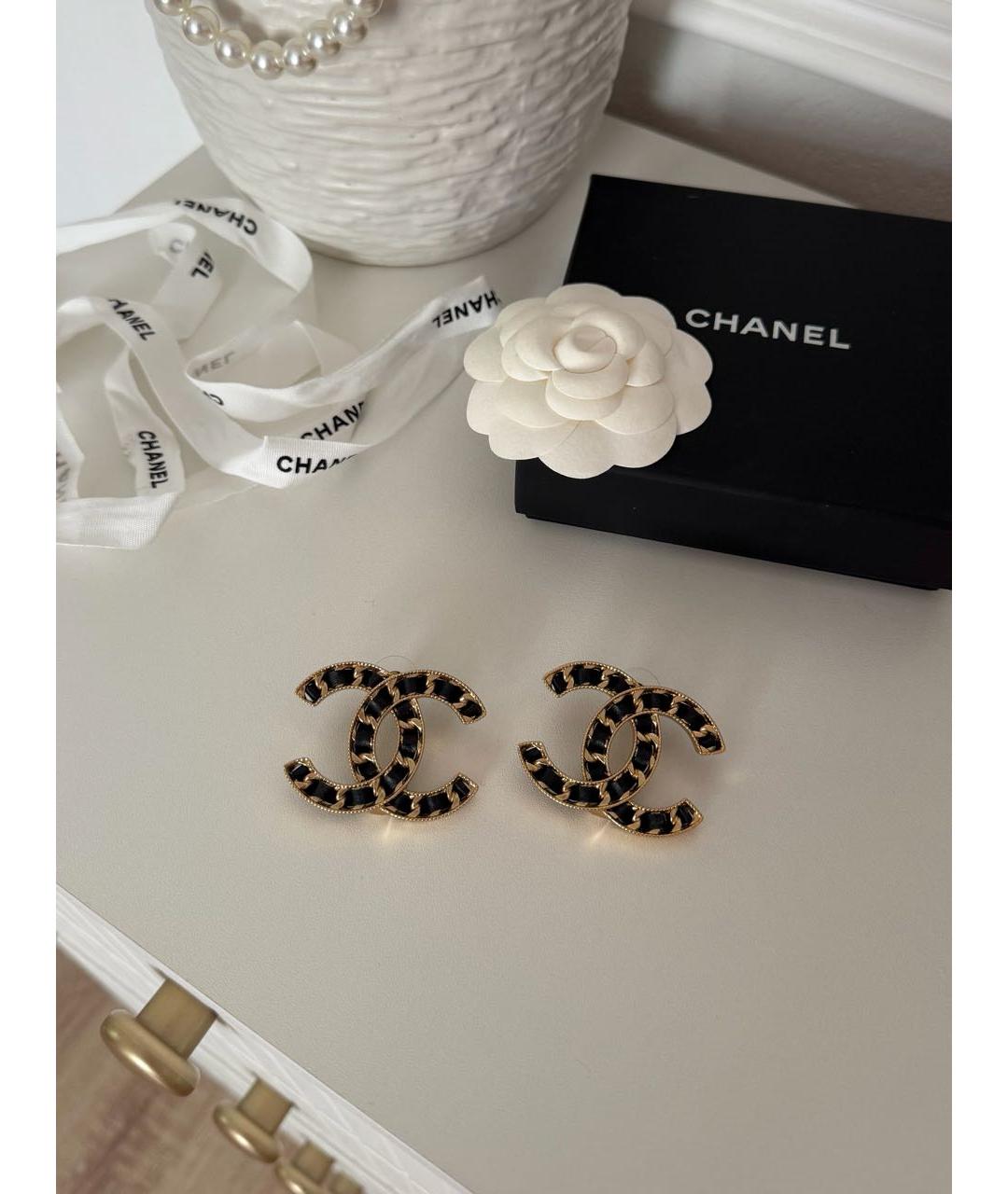 CHANEL Золотые серьги, фото 5