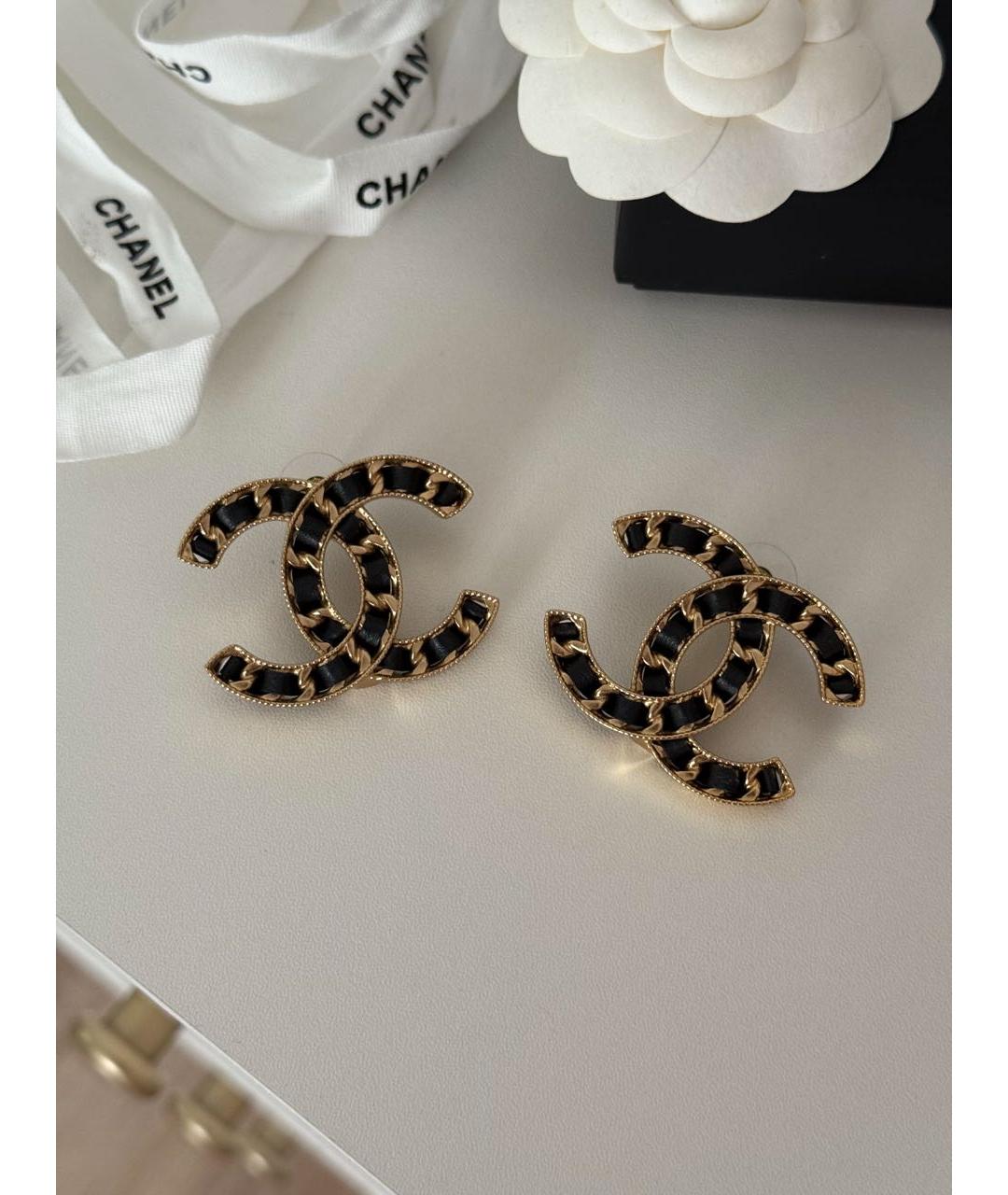 CHANEL Золотые серьги, фото 2