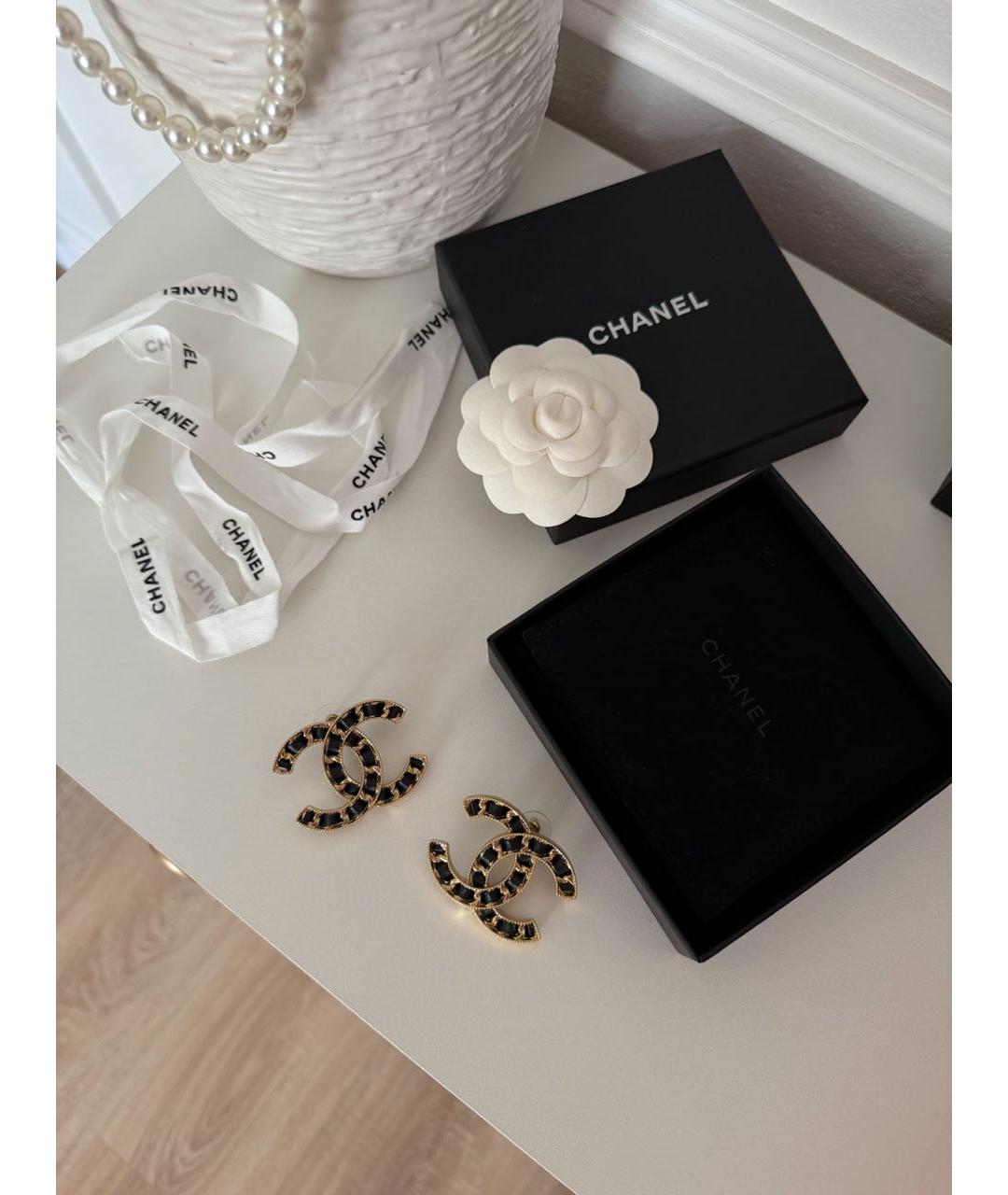 CHANEL Золотые серьги, фото 4